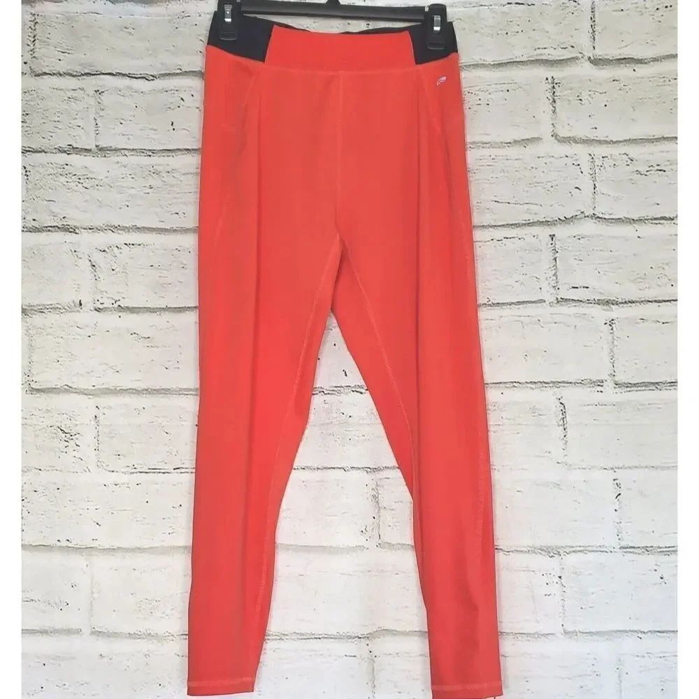 Cycle House By Marika Chaser Ankle Leggings Solid Red Orange M Medium GLL1100A